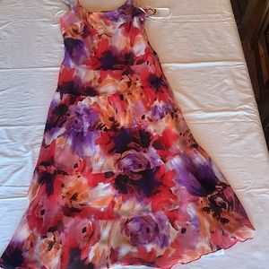 Nine West tropical print sleeveless dress